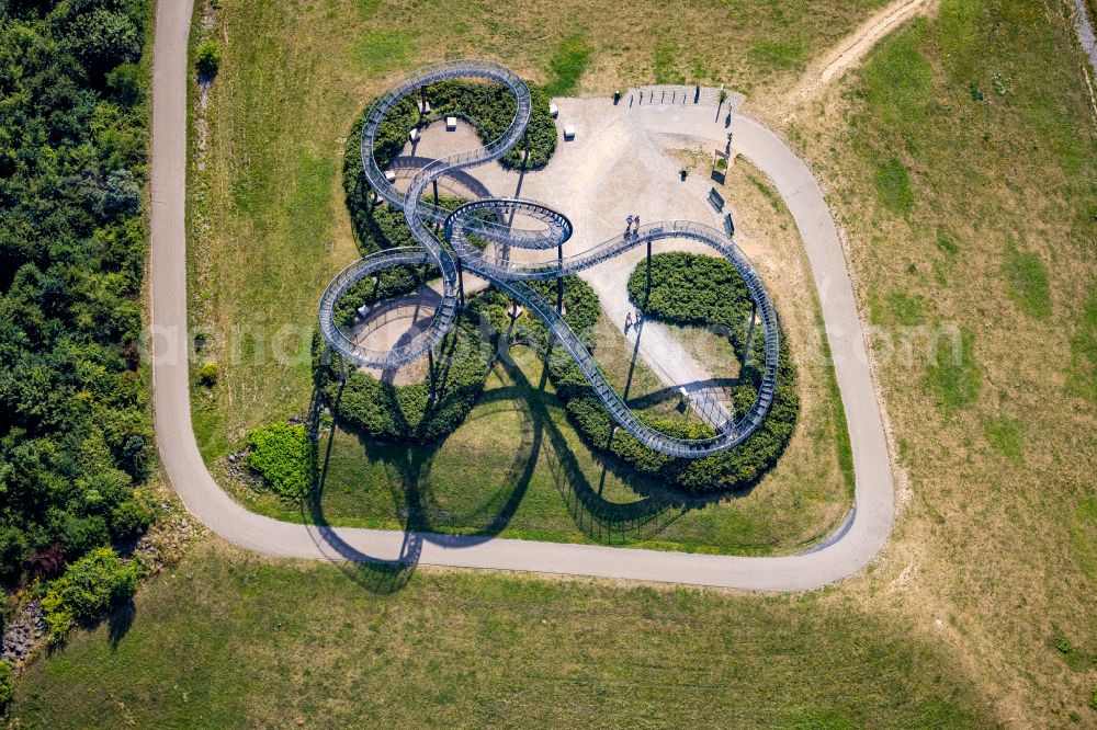 Aerial image Duisburg - Outdoor art- installation Tiger & Turtle in Duisburg in the state North Rhine-Westphalia