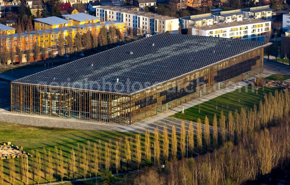 Aerial image Herne - Art and landscape installation debris field of Hermann Prigann north of Mont-Cenis Academy in Herne in the state of North Rhine-Westphalia