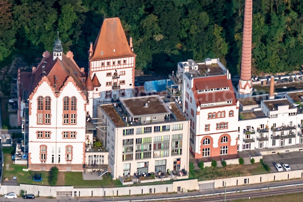 Riegel am Kaiserstuhl from the bird's eye view: Kunstmuseum Messmer Foundation at the banks of the river Elz in Riegel am Kaiserstuhl in the state Baden-Wurttemberg