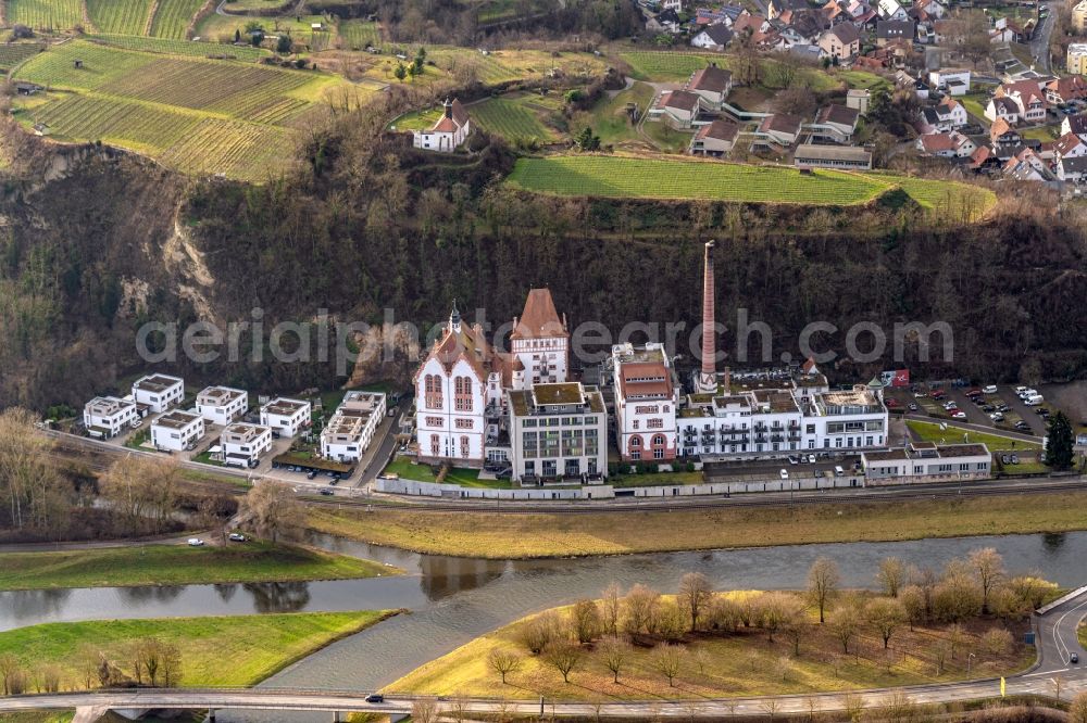 Aerial photograph Riegel am Kaiserstuhl - Kunstmuseum Messmer Foundation at the banks of the river Elz in Riegel am Kaiserstuhl in the state Baden-Wurttemberg