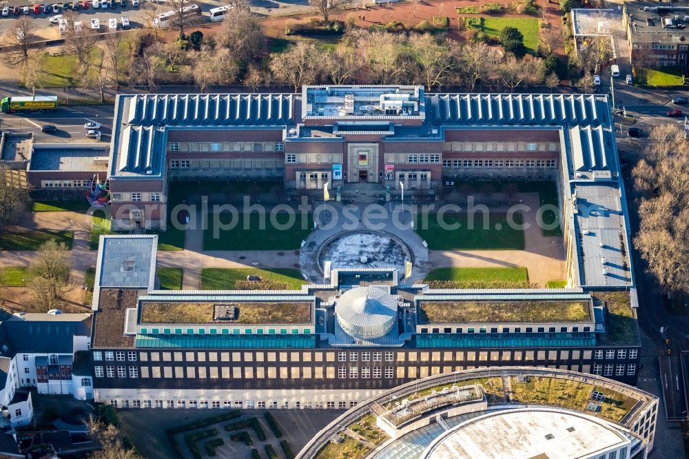 Aerial photograph Düsseldorf - Kunstpalast at the Ehrenhof in Dusseldorf in the federal state of North Rhine-Westphalia, Germany