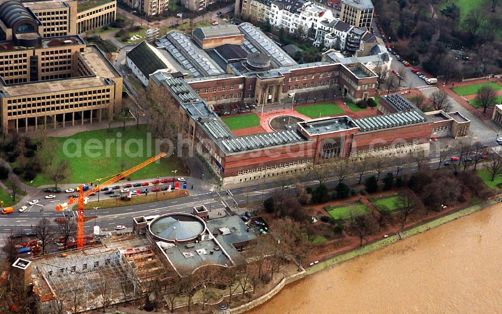 Aerial photograph Düsseldorf - Kunstpalast at the Ehrenhof in Dusseldorf in the federal state of North Rhine-Westphalia, Germany