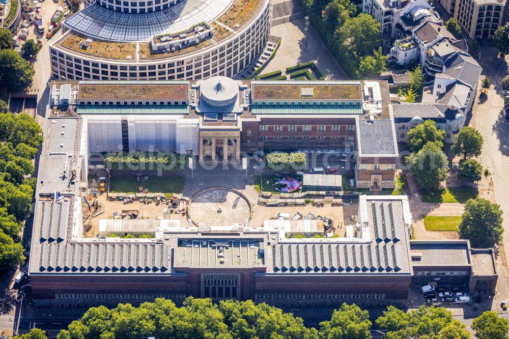 Aerial photograph Düsseldorf - Kunstpalast at the Ehrenhof in Dusseldorf in the federal state of North Rhine-Westphalia, Germany