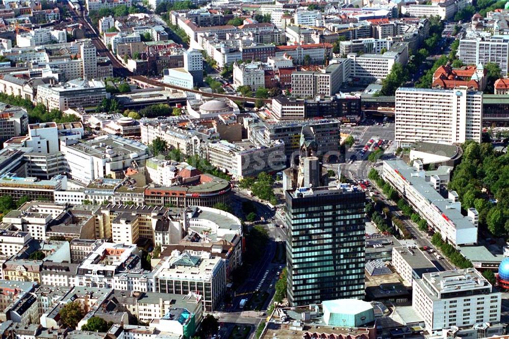 Aerial photograph Berlin - Charlottenburg - Kurfürstendamm in Berlin - Charlottenburg.