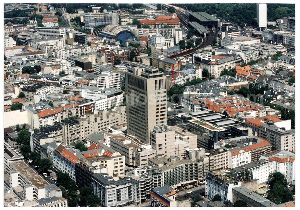 Berlin - Charlottenburg from the bird's eye view: Kurfürstendamm - Karree in Charlottenburg.