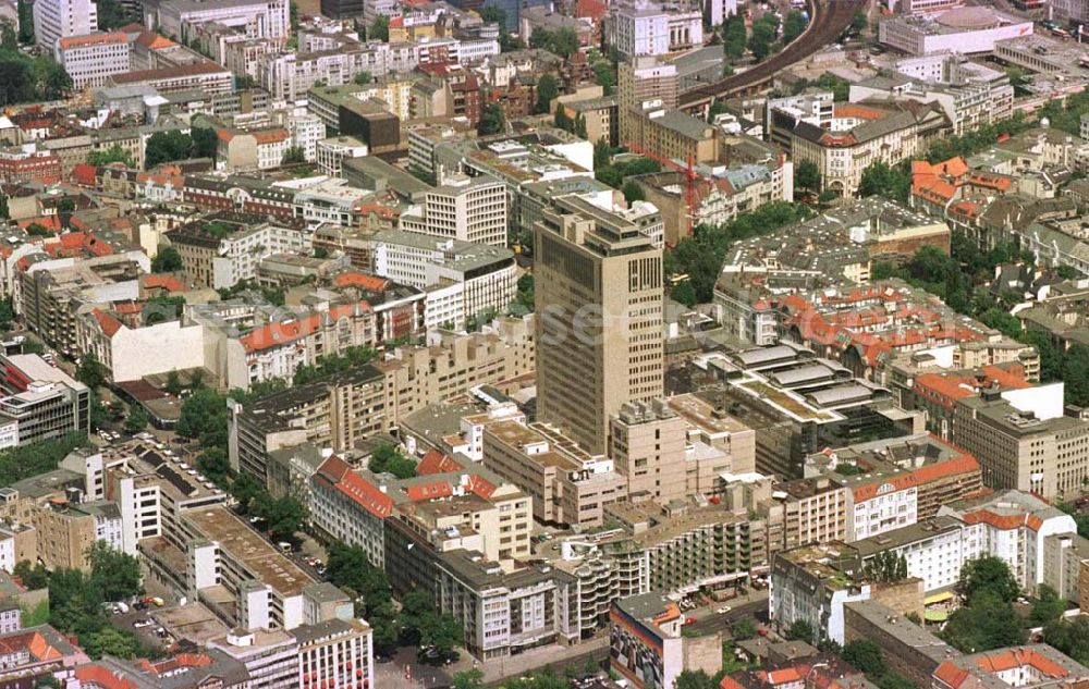 Berlin - Charlottenburg from the bird's eye view: Kurfürstendamm - Karree in Charlottenburg.