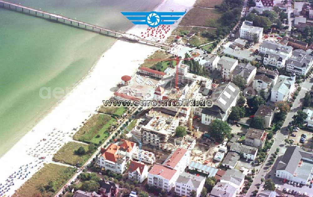 Aerial photograph Binz / Rügen - Mecklenburg-Vorpommern - Kurhaus Binz - Hotel der TRAVEL-CHARME Berlin an der Strandpromenade von Binz auf Rügen.