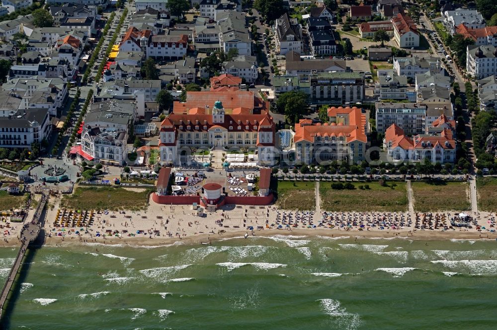 Aerial image Binz - View of the Kurhaus Binz on the island Ruegen in Mecklenburg-West Pomerania