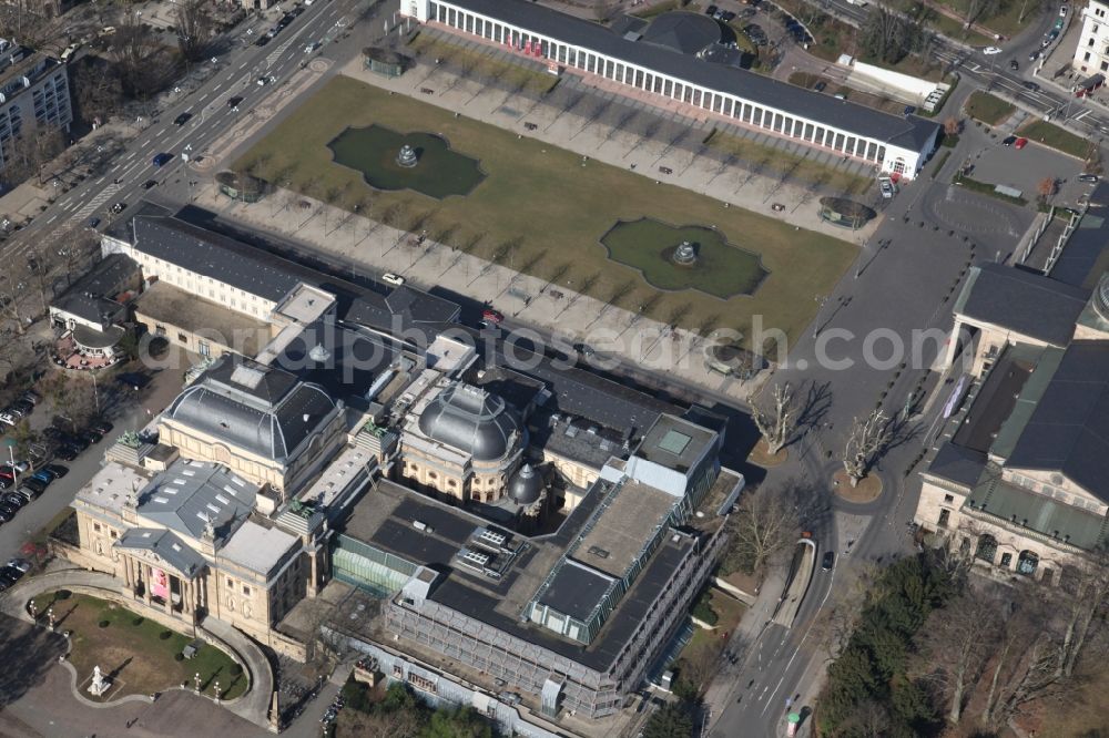 Aerial photograph Wiesbaden - Kurhaus and theater in Wiesbaden in the state of Hesse