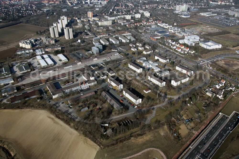 Aerial photograph Mainz - Kurmainz Bundeswehr barracks in Mainz in Rhineland-Palatinate