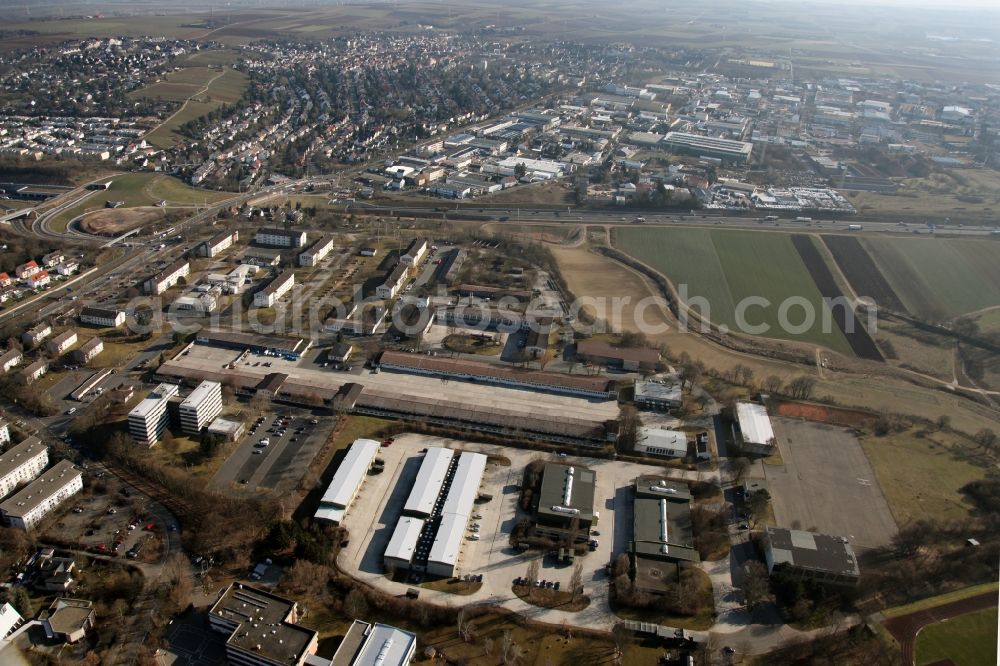 Aerial photograph Mainz - Kurmainz Bundeswehr barracks in Mainz in Rhineland-Palatinate