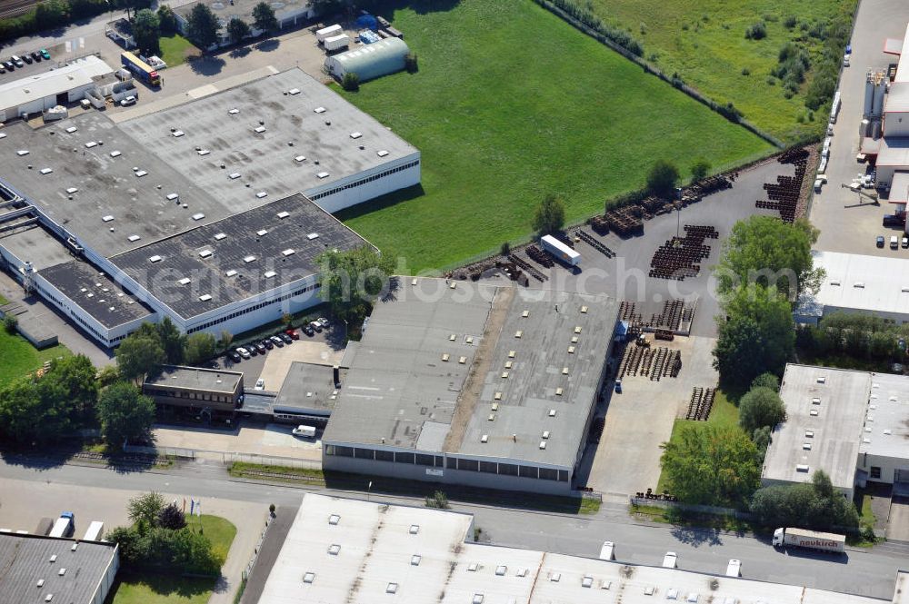 Aerial photograph Bönen - Produktionshalle und Lagerhalle mit Büroräumen an der Rudolf-Diesel-Straße 10 in Bönen in Nordrhein-Westfalen / North Rhine-Westphalia. Ein Projekt der Unternehmensgruppe Markus Gerold. Mieter ist die ETS Ersatz-Teile Schienenfahrzeuge GmbH.