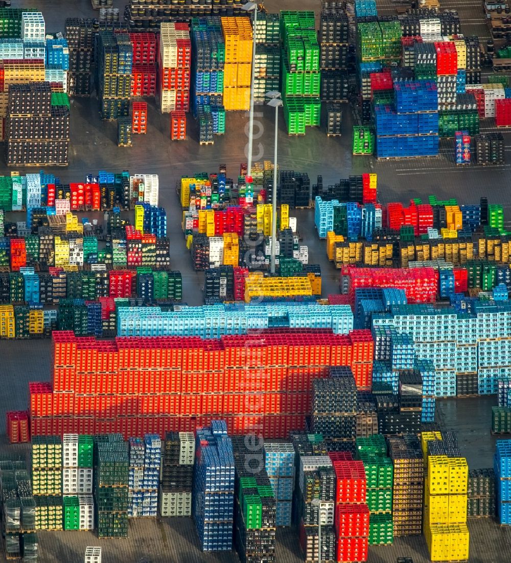 Aerial image Hamm - Bearing surface of t-log trinklogistik GmbH on Hafenstrasse in the industrial area in Hamm in the state North Rhine-Westphalia