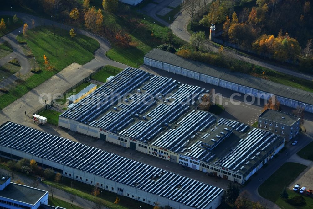 Aerial image Neubrandenburg - Warehouse of the Bartels and Busch GmbH at the Neustrelitzer Straße in neubrandenburg in Mecklenburg-Western Pomerania