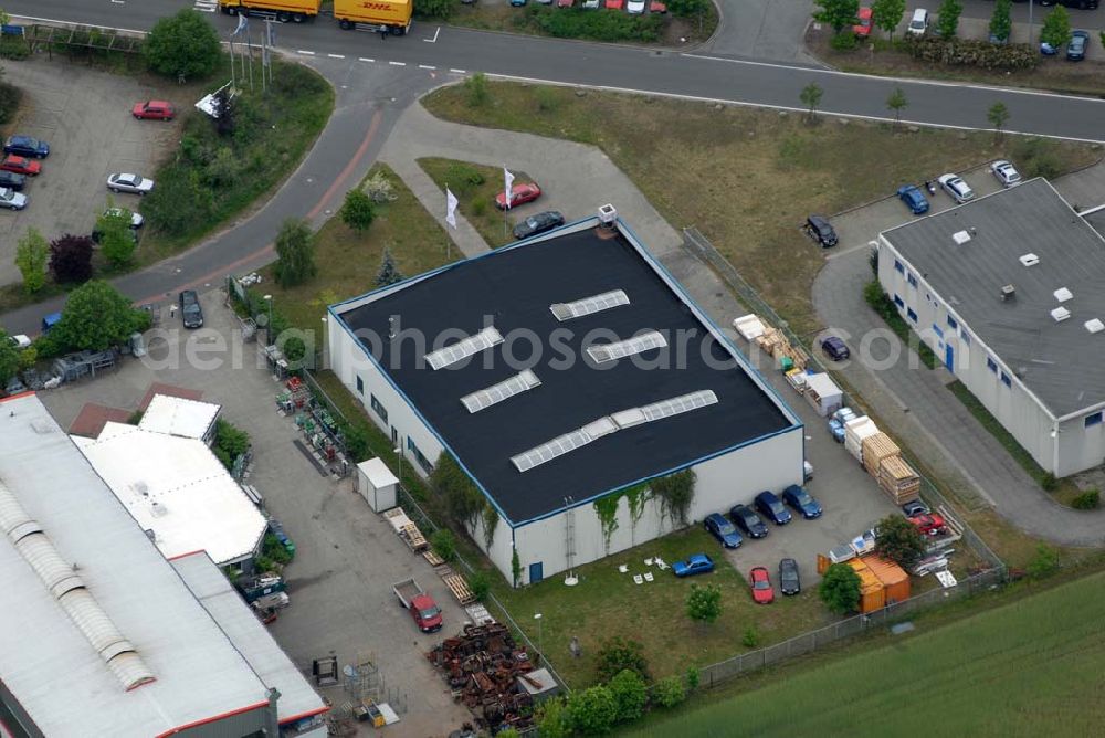 Groß-Machnow from above - Lagerhalle von Fräntzel Kunststoffe GmbH; Gewerbegebiet Theresenhof; Am Spitzberg1; 15806 Groß-Machnow;Tel: 033708 - 42 3 0; Fax: 033708 - 42 3 33; e-mail: webmaster@fraentzel-kunststoffe.de