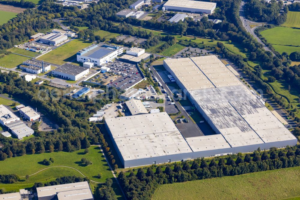 Aerial photograph Alsdorf - Warehouses and forwarding building of Converso Logistik GmbH on street Konrad-Zuse-Strasse in the district Hastenrath in Alsdorf in the state North Rhine-Westphalia, Germany