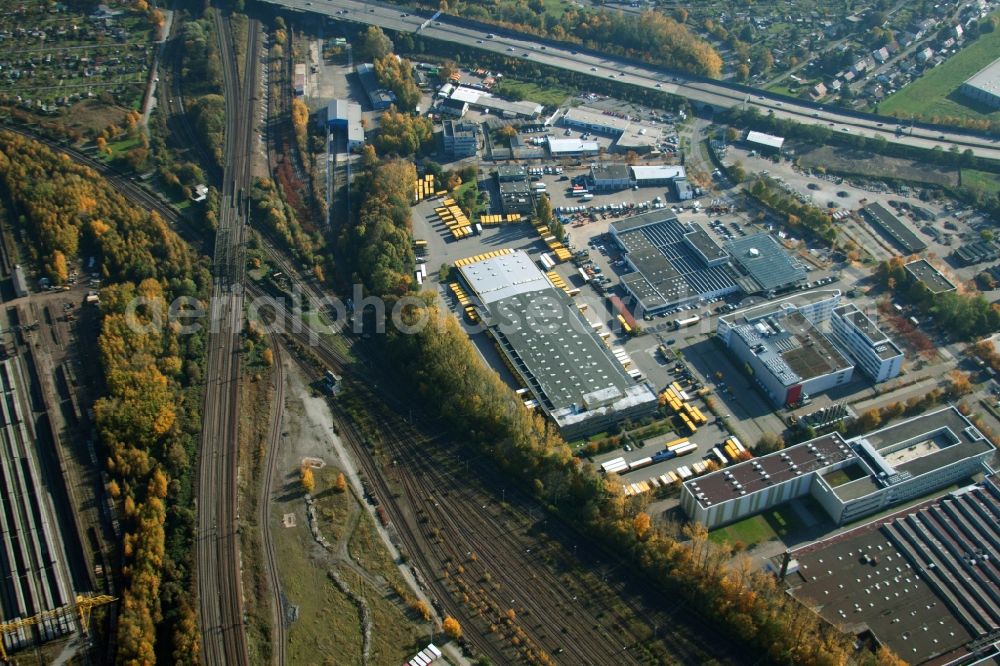 Malsch from above - Warehouses and forwarding building of Dachser GmbH & Co.KG in Malsch in the state Baden-Wuerttemberg