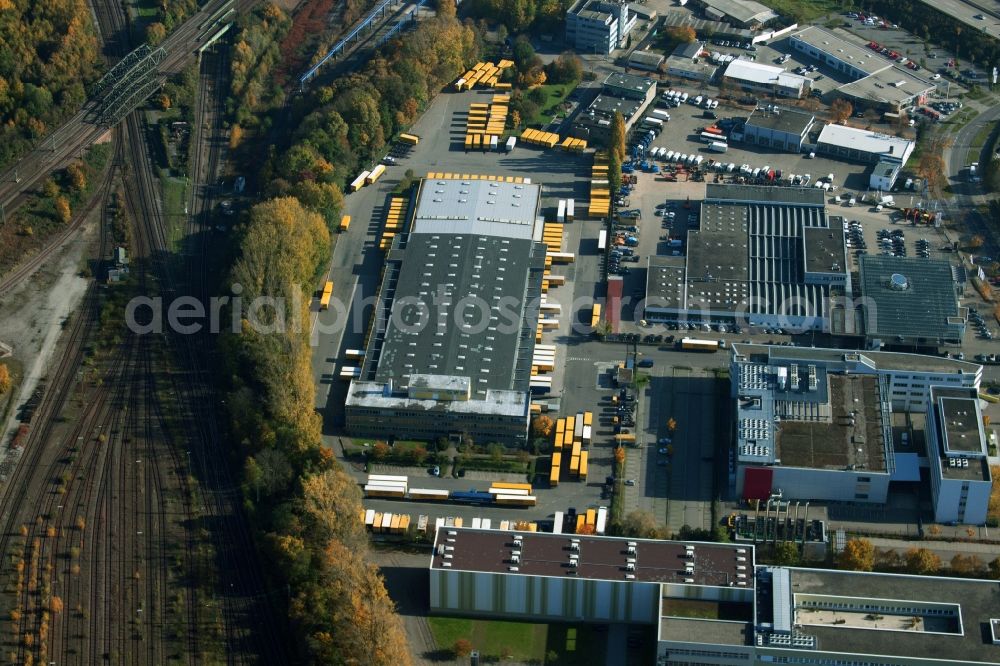 Aerial image Malsch - Warehouses and forwarding building of Dachser GmbH & Co.KG in Malsch in the state Baden-Wuerttemberg