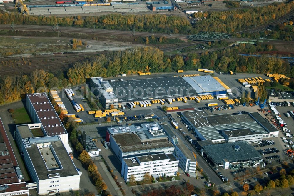 Aerial image Malsch - Warehouses and forwarding building of Dachser GmbH & Co.KG in Malsch in the state Baden-Wuerttemberg