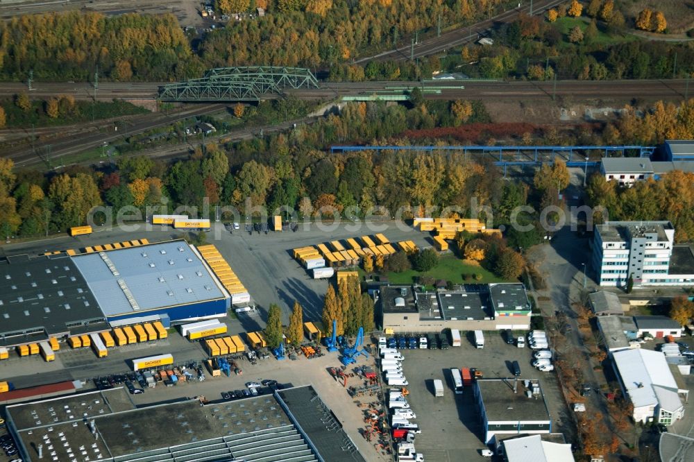 Malsch from above - Warehouses and forwarding building of Dachser GmbH & Co.KG in Malsch in the state Baden-Wuerttemberg