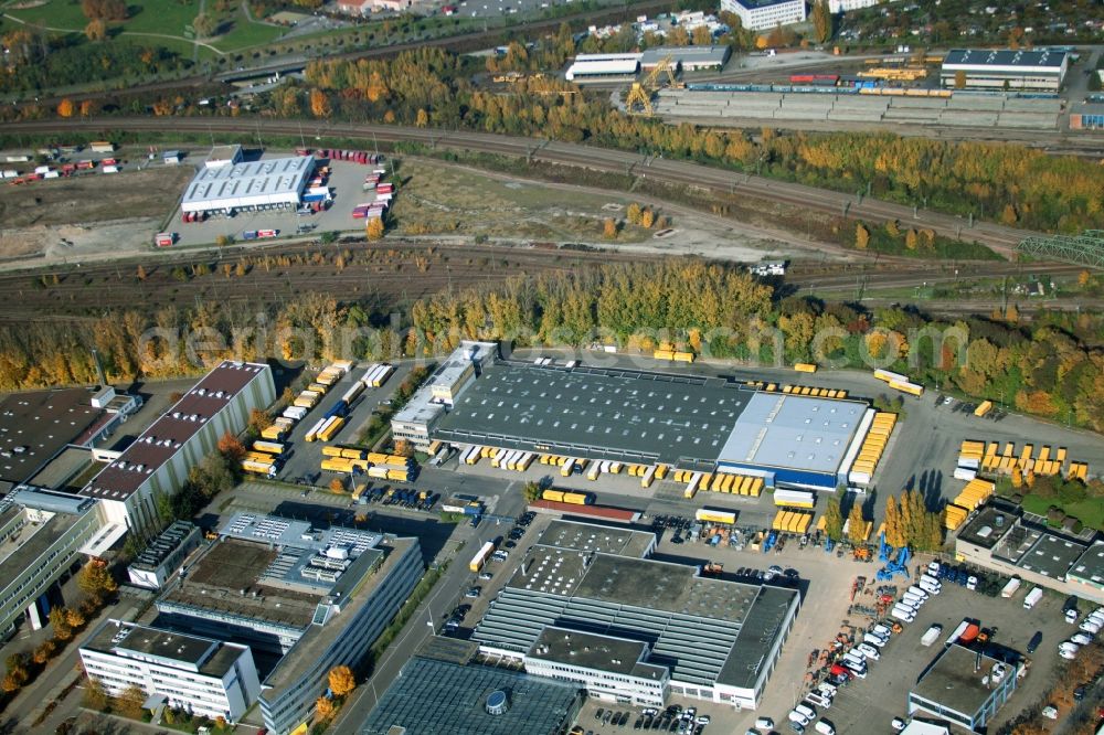 Aerial image Malsch - Warehouses and forwarding building of Dachser GmbH & Co.KG in Malsch in the state Baden-Wuerttemberg