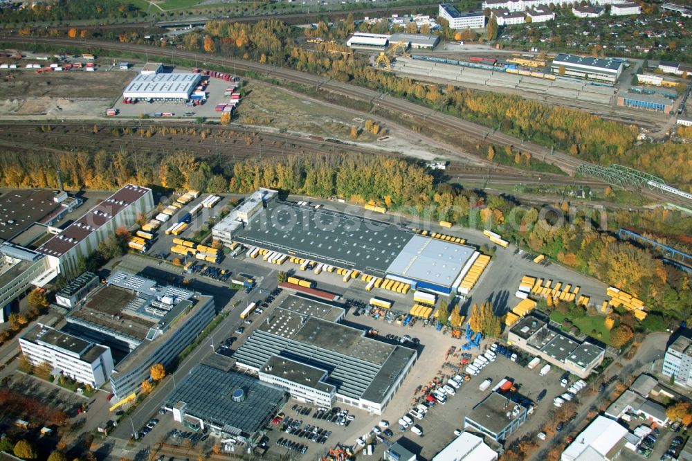 Aerial photograph Malsch - Warehouses and forwarding building of Dachser GmbH & Co.KG in Malsch in the state Baden-Wuerttemberg