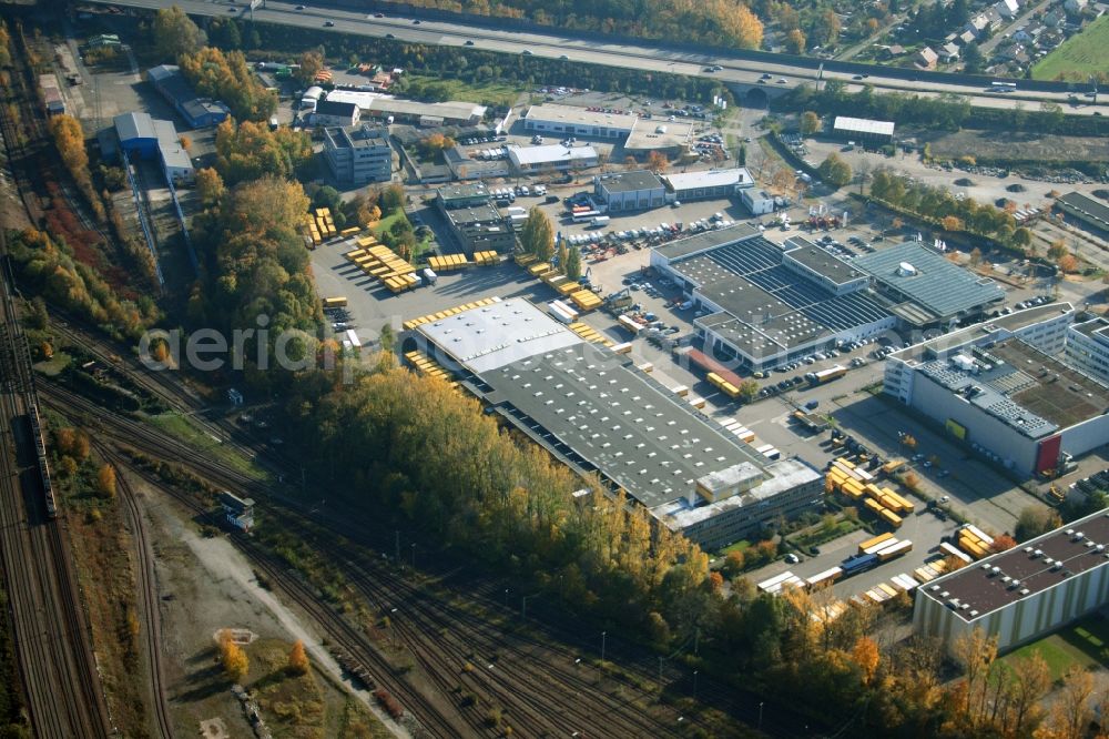 Aerial image Malsch - Warehouses and forwarding building of Dachser GmbH & Co.KG in Malsch in the state Baden-Wuerttemberg