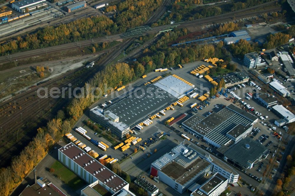 Malsch from the bird's eye view: Warehouses and forwarding building of Dachser GmbH & Co.KG in Malsch in the state Baden-Wuerttemberg