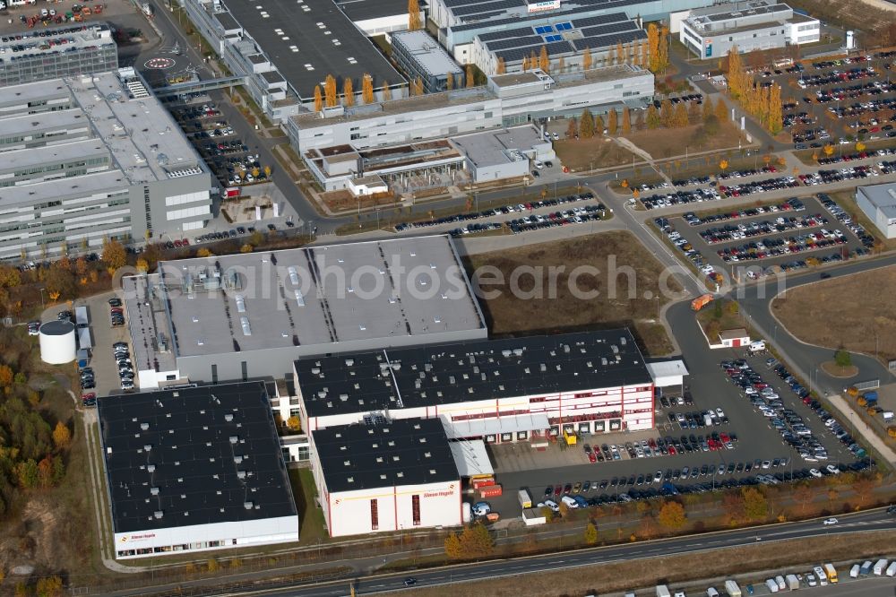 Aerial photograph Forchheim - Warehouses and forwarding building on on Hardeckstrasse in Forchheim in the state Bavaria, Germany