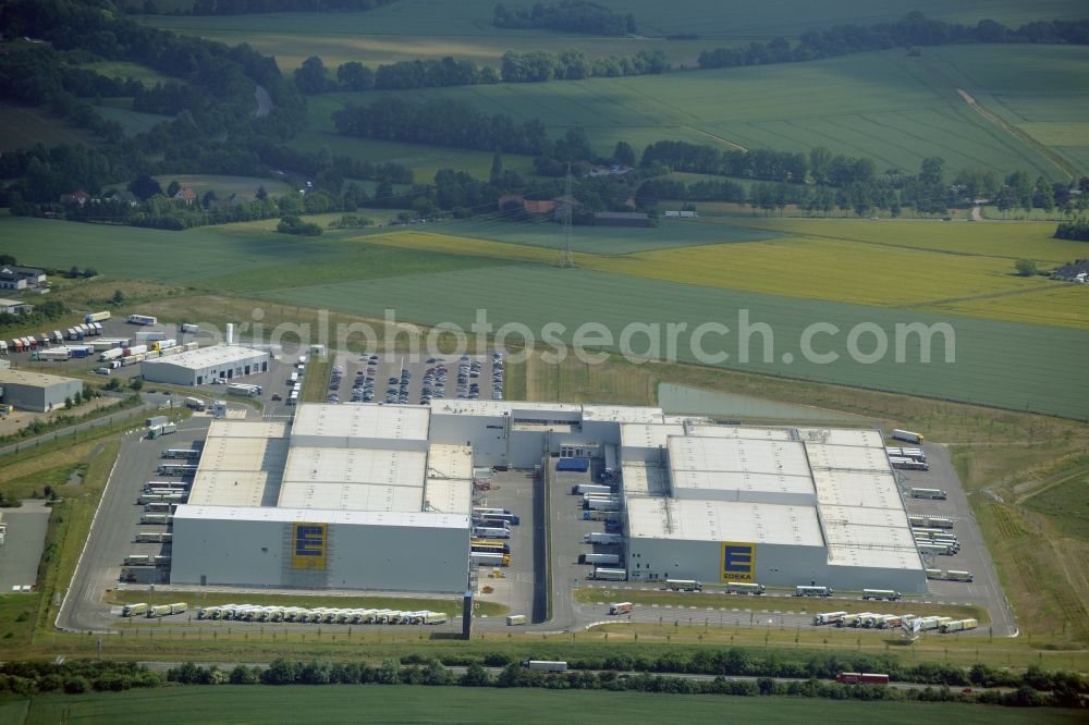 Aerial image Lauenau - Warehouses and forwarding building of EDEKA- Logistic Center in Lauenau in the state Lower Saxony