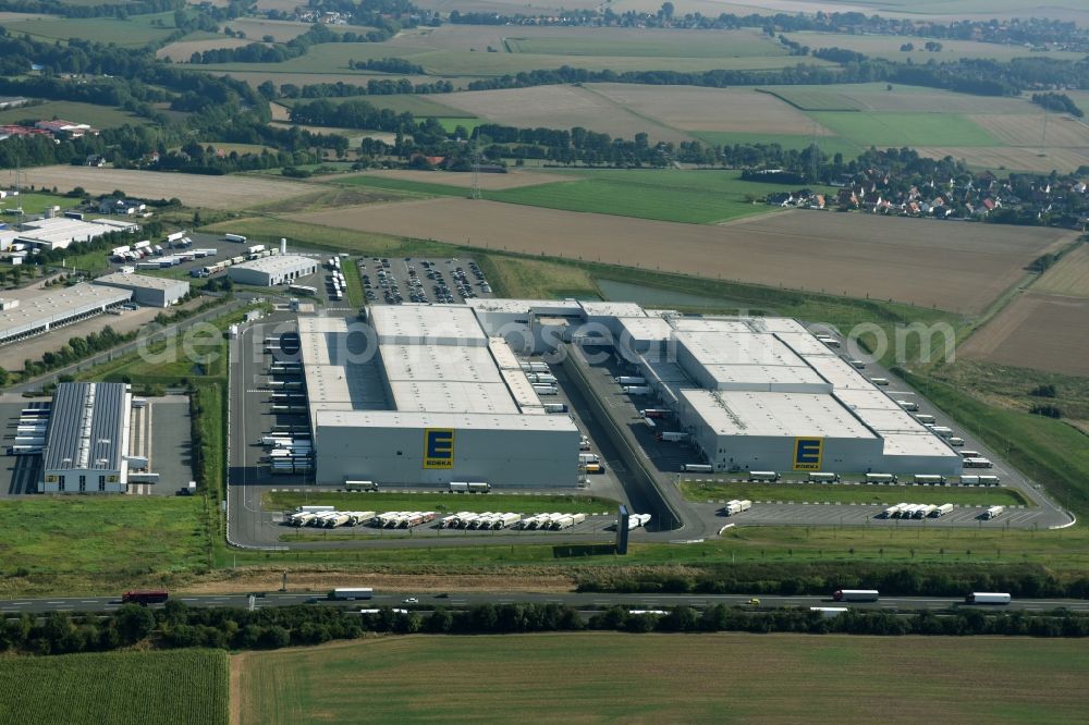 Aerial photograph Lauenau - Warehouses and forwarding building of EDEKA- Logistic Center in Lauenau in the state Lower Saxony