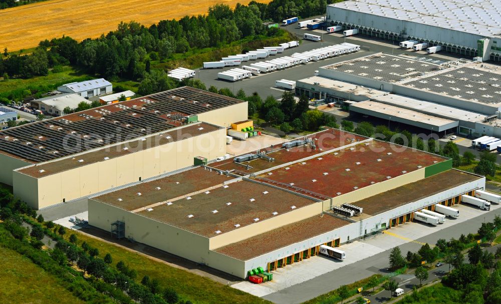 Aerial photograph Bingen am Rhein - Warehouses and forwarding building Globuslager on Globusallee in Bingen am Rhein in the state of Rhineland-Palatinate, Germany