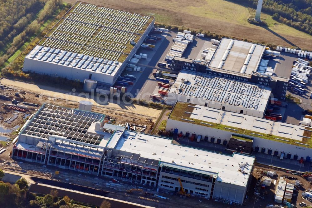 Aerial photograph Hamburg - Warehouses and forwarding building of Kuehne + Nagel AG & Co. KG in Hamburg, Germany