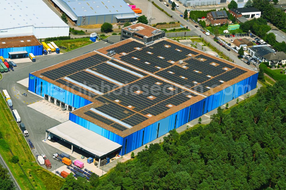 Aerial image Neu Wulmstorf - Warehouses and forwarding building of Kroop & Co. Transport + Logistik GmbH on street Gottlieb-Daimler-Strasse in Neu Wulmstorf in the state Lower Saxony, Germany