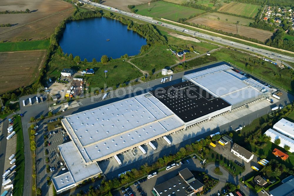 Aerial photograph Wasbek - Warehouses and forwarding building Lidl GmbH & Co. KG in Wasbek in the state Schleswig-Holstein, Germany