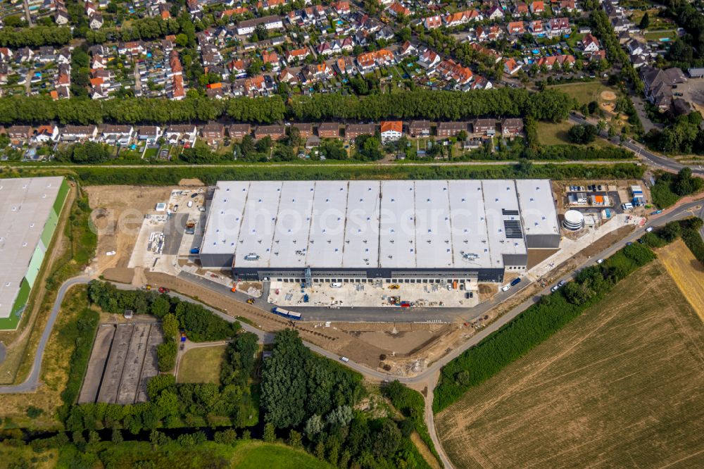 Aerial image Kamp-Lintfort - Construction site for a warehouse and forwarding building Alpha Industrial on street Vinnmannsweg in Kamp-Lintfort at Ruhrgebiet in the state North Rhine-Westphalia, Germany