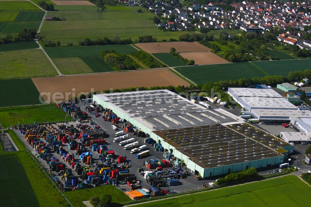 Aerial image Rosbach vor der Höhe - Warehouses and forwarding building of Phoenix GmbH on Bornweg in Rosbach vor der Hoehe in the state Hesse, Germany