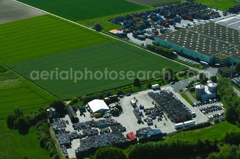 Rosbach vor der Höhe from above - Warehouses and forwarding building of Phoenix GmbH on Bornweg in Rosbach vor der Hoehe in the state Hesse, Germany