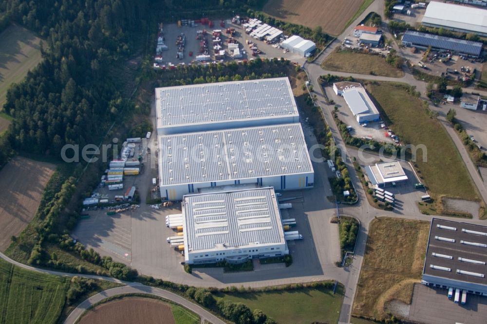 Aerial image Haiterbach - Warehouses and forwarding building Schuon Gebr. Logistik GmbH Fulfillment-Spezialist in Haiterbach in the state Baden-Wuerttemberg, Germany