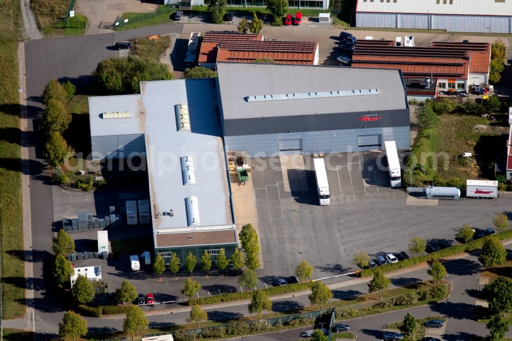 Aerial image Boxberg - Warehouses and forwarding building of Spedition-doelzer GmbH & CO KG at Robert-Bosch-Strasse in Boxberg in the state Baden-Wurttemberg, Germany