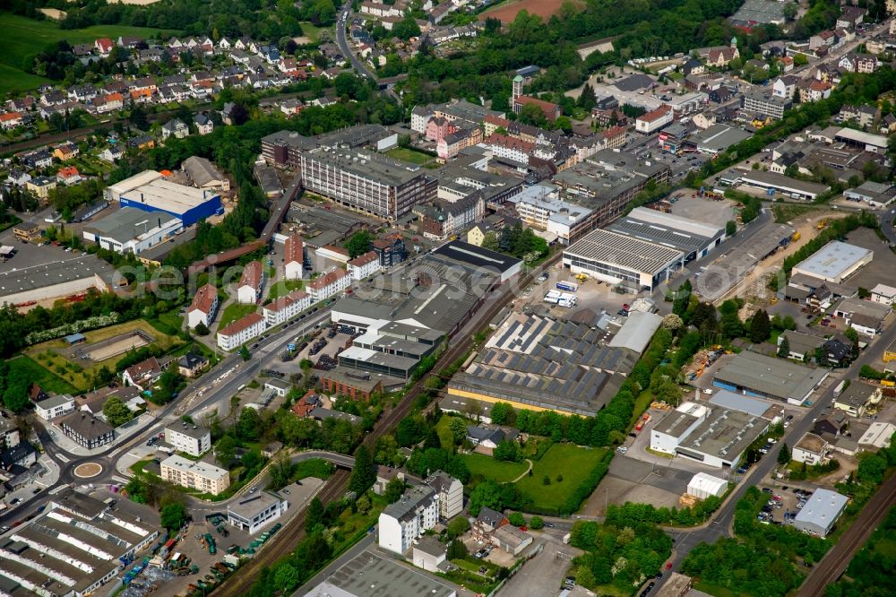 Aerial photograph Hagen - Warehouse complex-building of Kardell und Mueller-Wieh GbR, Walter Hasenkaemper Schrauben- und Mutternfabrik GmbH, Kunststofftechnik Kehl GmbH at the Asker street in the industrial area in Gevelsberg in the state North Rhine-Westphalia