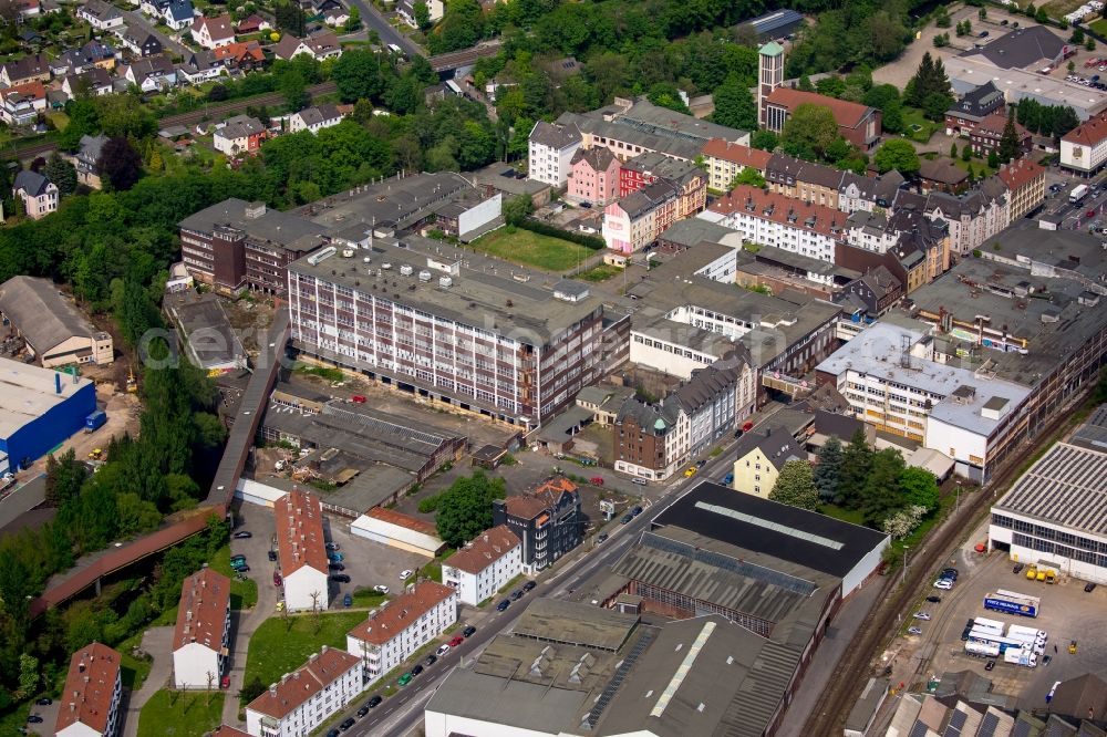 Hagen from above - Warehouse complex-building in the industrial area in Hagen in the state North Rhine-Westphalia