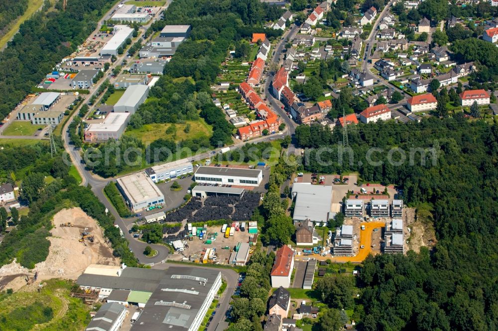 Gladbeck from above - Warehouse complex-building Maron Raimund tire trade in Gladbeck in North Rhine-Westphalia