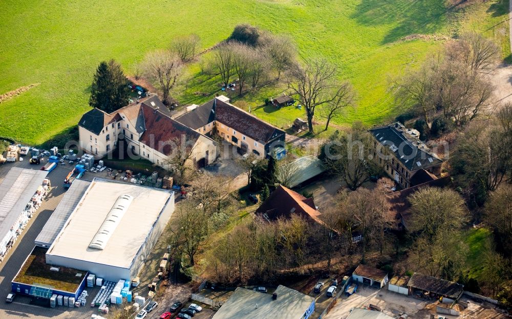 Witten from the bird's eye view: Warehouse complex-building from the Melle Roofing GmbH subsidiary Witten in Witten in the state North Rhine-Westphalia