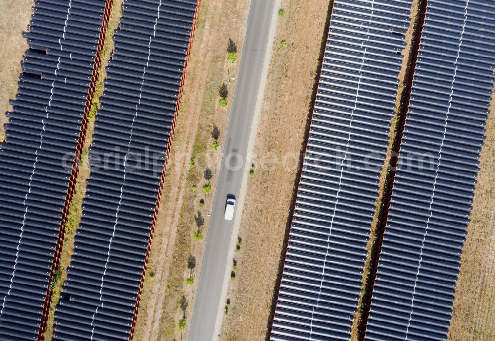 Aerial photograph Bindow - Storage yard of pipeline of the EUGAL route near Bindow in the state of Brandenburg, Germany