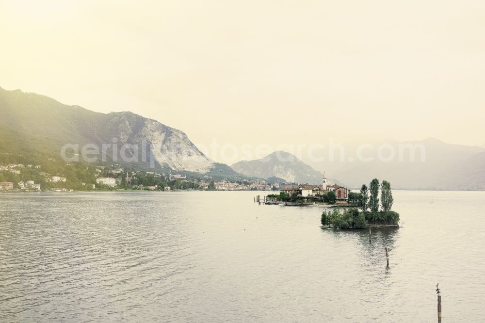 Aerial image Isola Superiore - Lake Maggiore with Isola Superiore in Piemonte, Italy