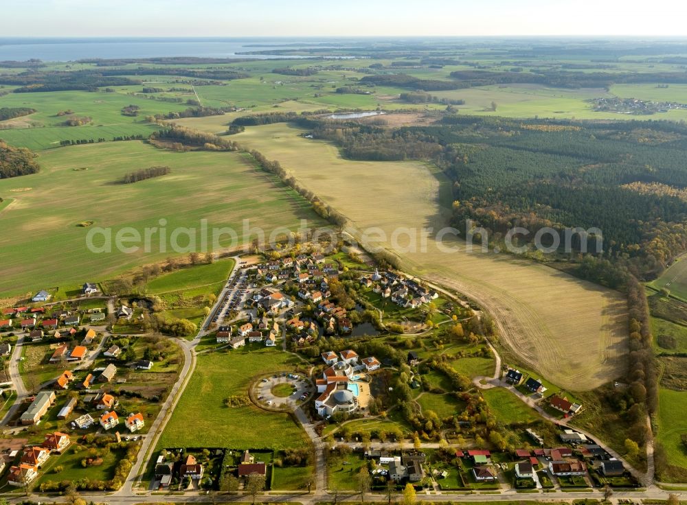 Aerial photograph Göhren-Lebbin - Building of the Land Fleesensee Spa in a residential area in Goehren-Lebbin in Mecklenburg Lake District in the state Mecklenburg-Western Pomerania