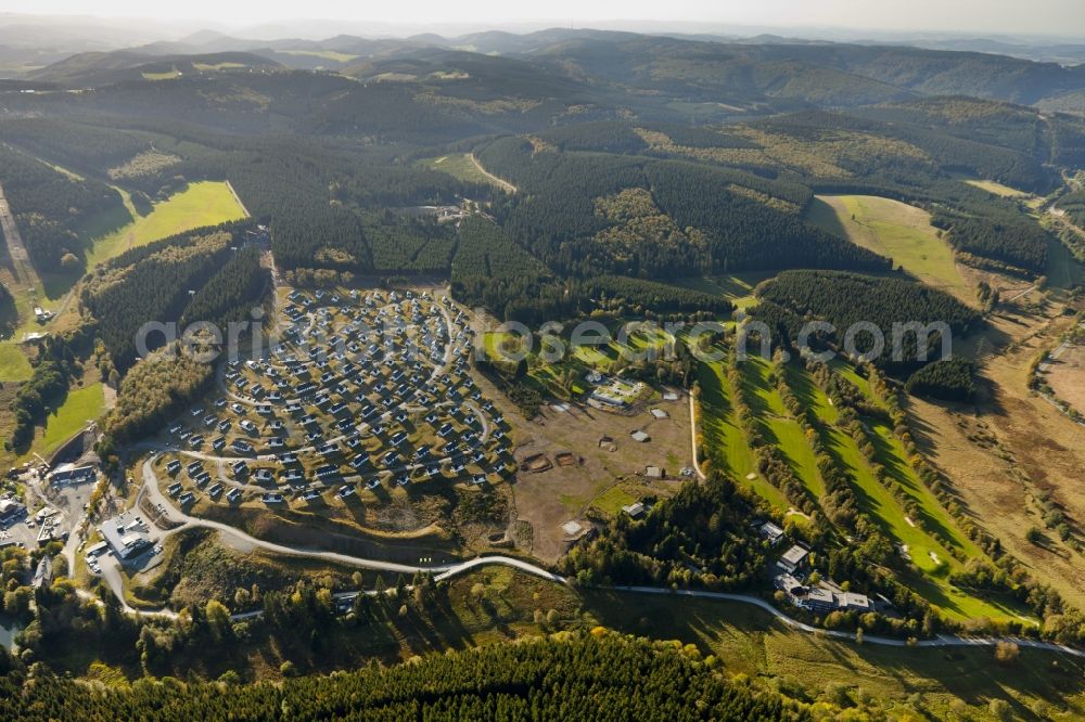 Winterberg from above - View at the Landal Holiday park at the Winertberger Büre in Winterberg in the federal state North Rhine-Westphalia