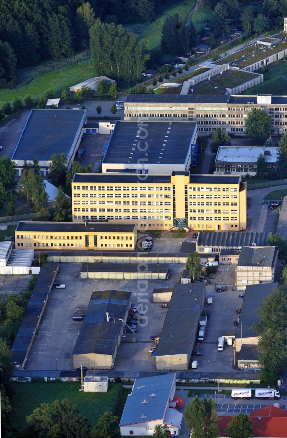 Aerial image Hoppegarten - View of headquarters of the country office for construction and traffic - LBV in Hoppegarten in Brandenburg