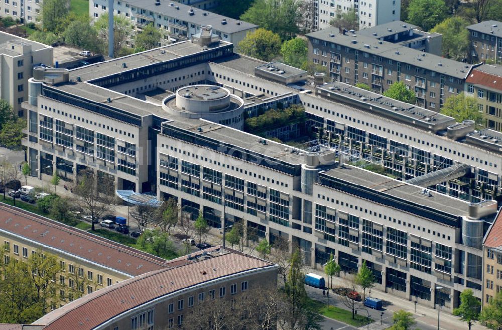 Berlin from above - Blick auf das Landeskriminalamt in der Nähe des ehemaligen Flughafens Tempelhof. The Land Office of Criminal Investigation, near the former airport Berlin Tempelhof.